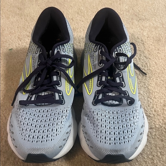 Brooks Glycerin 20 Running Shoes Women’s 9.5 B | Blue Gray Yellow Cushioned - Picture 3 of 6